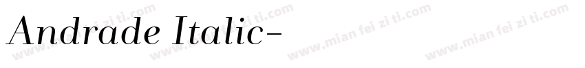 Andrade Italic字体转换